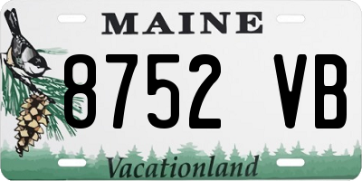 ME license plate 8752VB