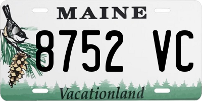 ME license plate 8752VC