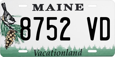 ME license plate 8752VD