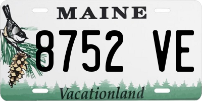 ME license plate 8752VE