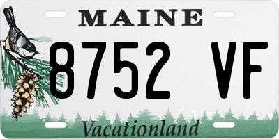 ME license plate 8752VF