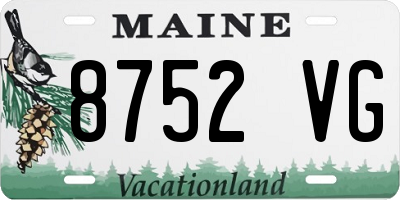 ME license plate 8752VG