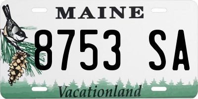 ME license plate 8753SA