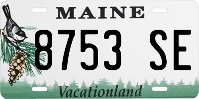 ME license plate 8753SE