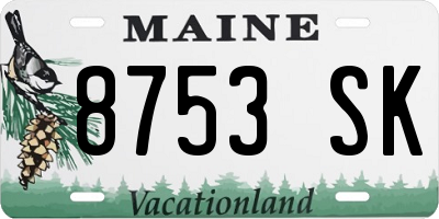 ME license plate 8753SK