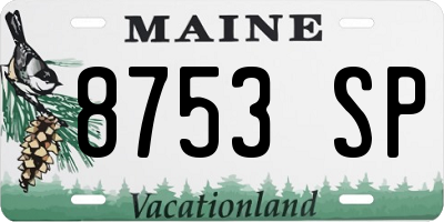 ME license plate 8753SP