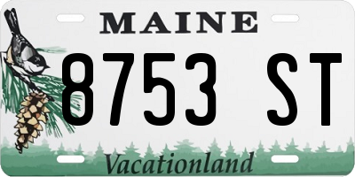 ME license plate 8753ST