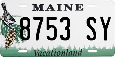 ME license plate 8753SY