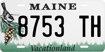 ME license plate 8753TH