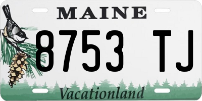 ME license plate 8753TJ