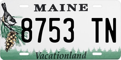 ME license plate 8753TN