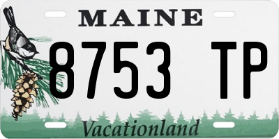 ME license plate 8753TP