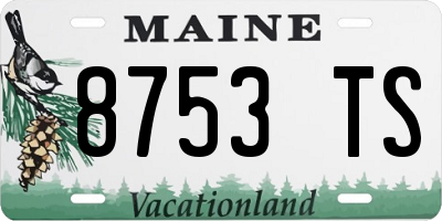 ME license plate 8753TS