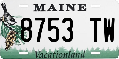ME license plate 8753TW
