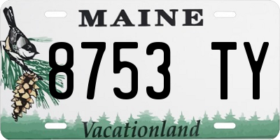 ME license plate 8753TY