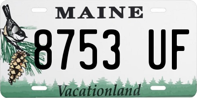 ME license plate 8753UF