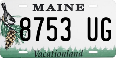 ME license plate 8753UG