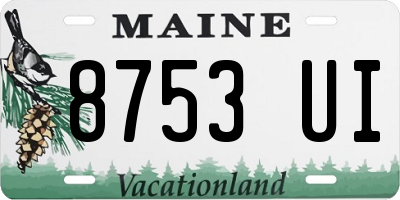 ME license plate 8753UI