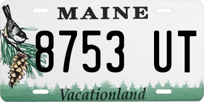 ME license plate 8753UT