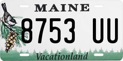 ME license plate 8753UU