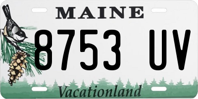 ME license plate 8753UV