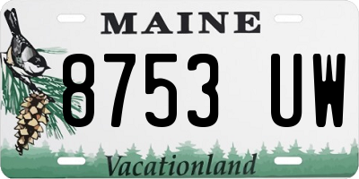 ME license plate 8753UW