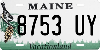 ME license plate 8753UY