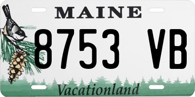 ME license plate 8753VB