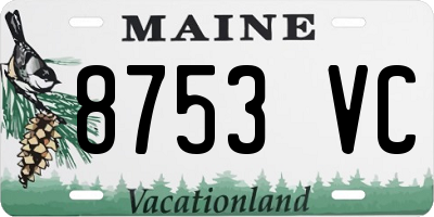 ME license plate 8753VC