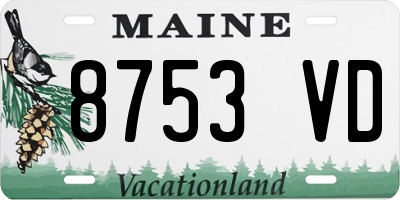 ME license plate 8753VD