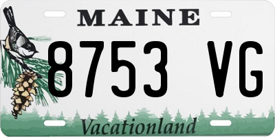 ME license plate 8753VG