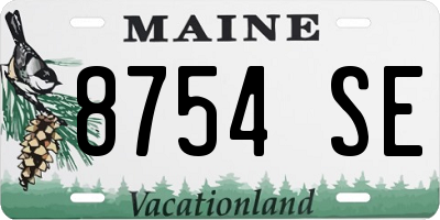 ME license plate 8754SE