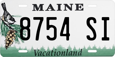 ME license plate 8754SI