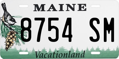 ME license plate 8754SM