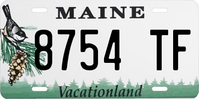 ME license plate 8754TF