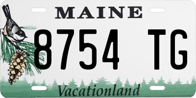 ME license plate 8754TG