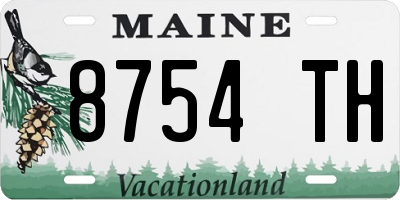 ME license plate 8754TH