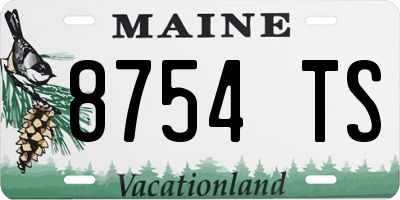 ME license plate 8754TS