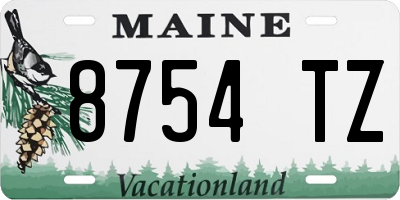 ME license plate 8754TZ
