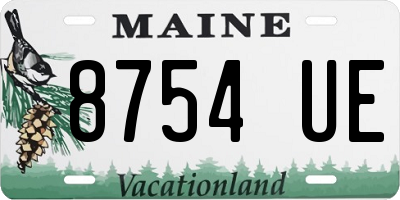 ME license plate 8754UE