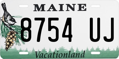 ME license plate 8754UJ