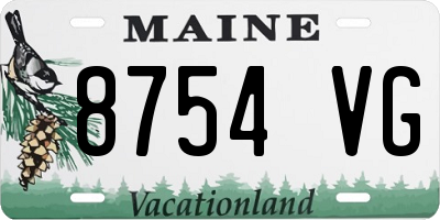 ME license plate 8754VG