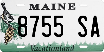 ME license plate 8755SA