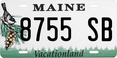 ME license plate 8755SB