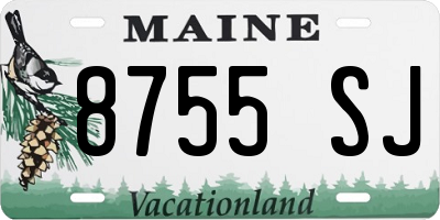 ME license plate 8755SJ