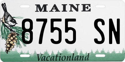 ME license plate 8755SN