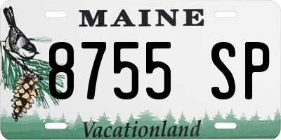 ME license plate 8755SP