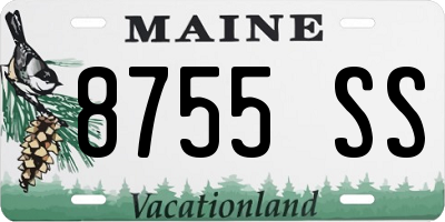 ME license plate 8755SS