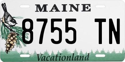 ME license plate 8755TN