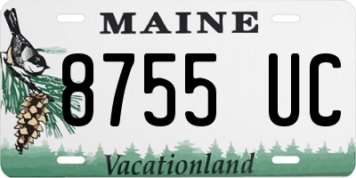 ME license plate 8755UC